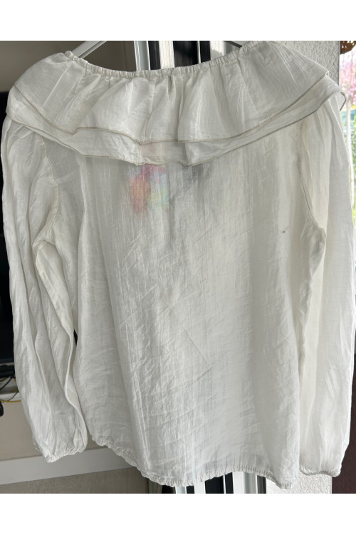 CAMISA VOLANTES BLANCA