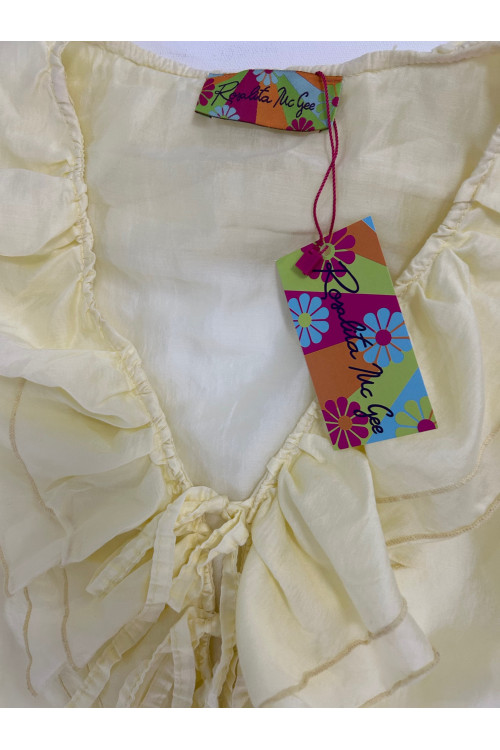 CAMISA VOLANTES AMARILLA