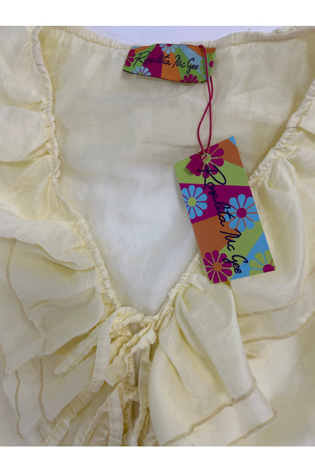 CAMISA VOLANTES AMARILLA