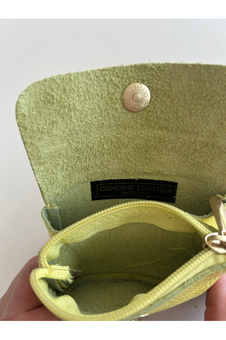 CARTERITA PIEL PISTACHO