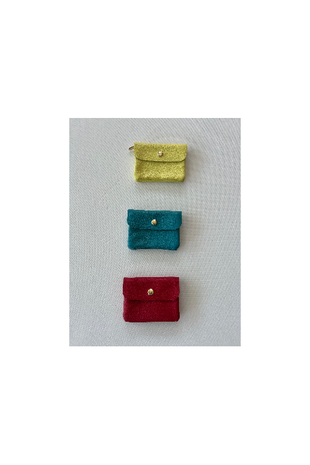 CARTERITA PIEL PISTACHO