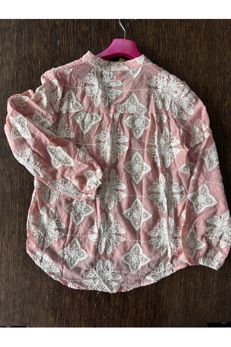 BLUSA BORDADOS ROSA
