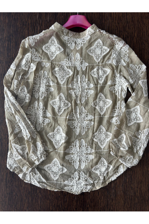 BLUSA BORDADOS BEIGE