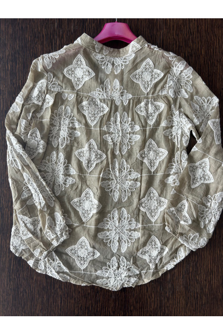 BLUSA BORDADOS BEIGE