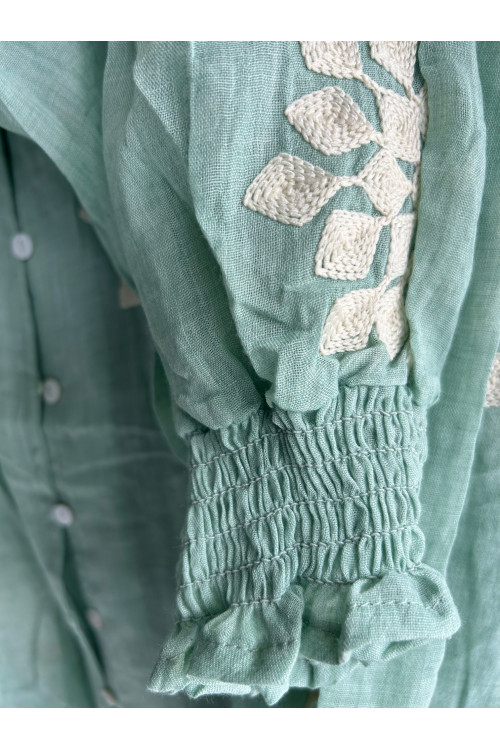 BLUSA BORDADOS VERDE