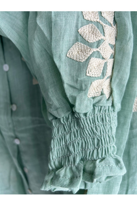 BLUSA BORDADOS VERDE