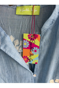 CAMISA BORDADA AZUL 2