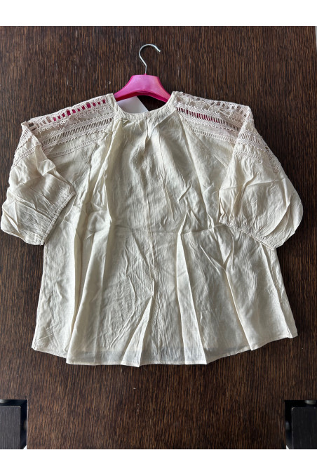 CAMISA BEIGE CALADOS