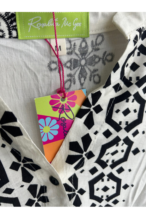 VESTIDO HUESO ESTAMPADO CINTURÓN