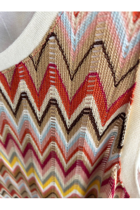 VESTIDO JACQUARD TOSTADO