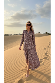 VESTIDO HUELLA TOSTADO