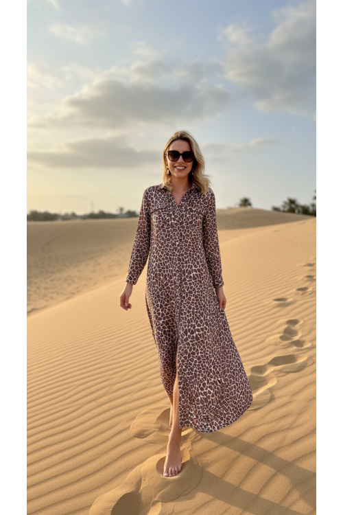 VESTIDO HUELLA TOSTADO