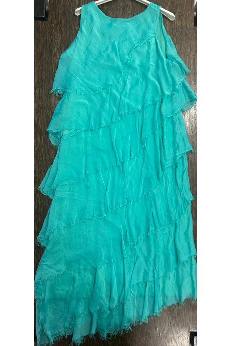 VESTIDO CAPAS VERDE