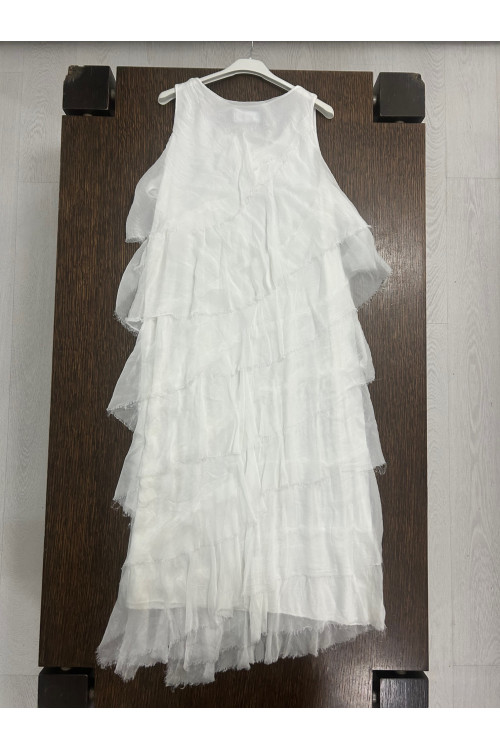 VESTIDO CAPAS BLANCO