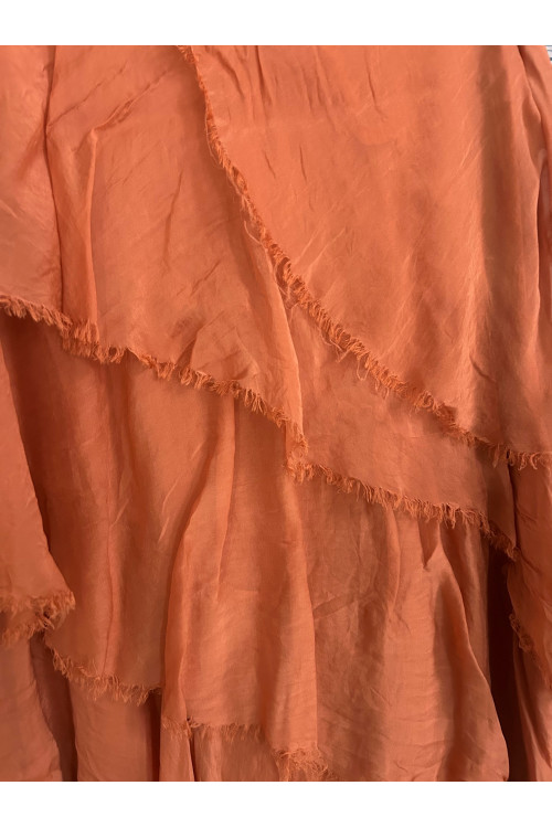 VESTIDO CAPAS NARANJA