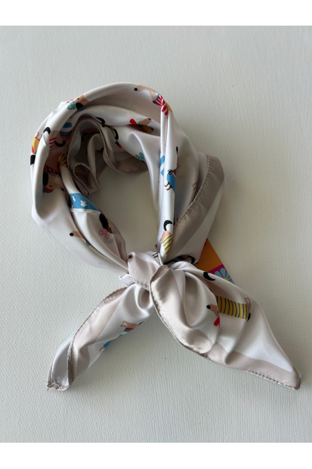 PAÑUELO PERRITOS BEIGE