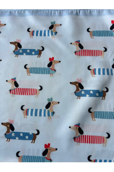 PAÑUELO PERRITOS AZUL 2