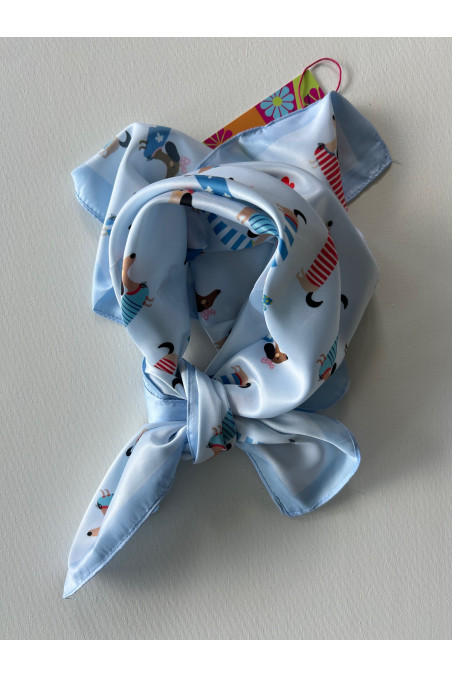 PAÑUELO PERRITOS AZUL