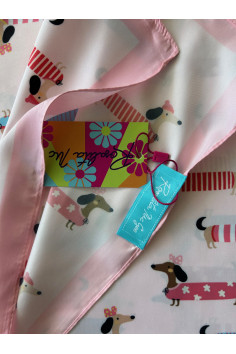 PAÑUELO PERRITOS ROSA 2