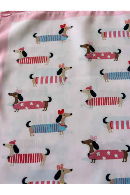 PAÑUELO PERRITOS ROSA