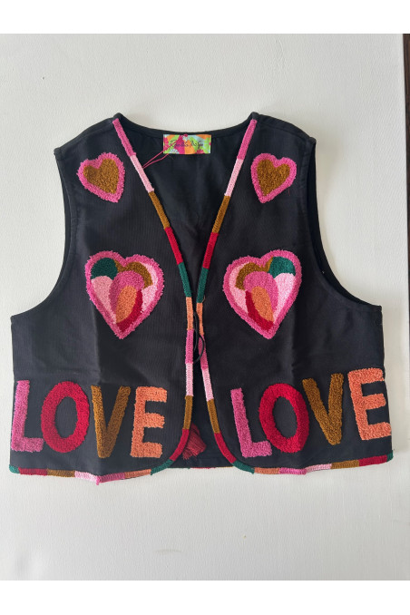 CHALECO LOVE NEGRO