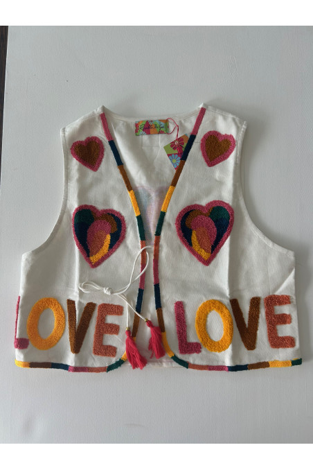 CHALECO LOVE BLANCO