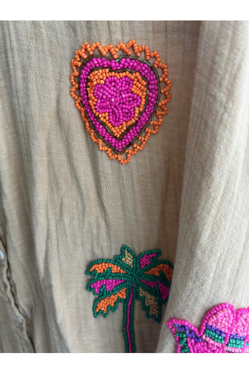 BLUSA BORDADOS BEIGE