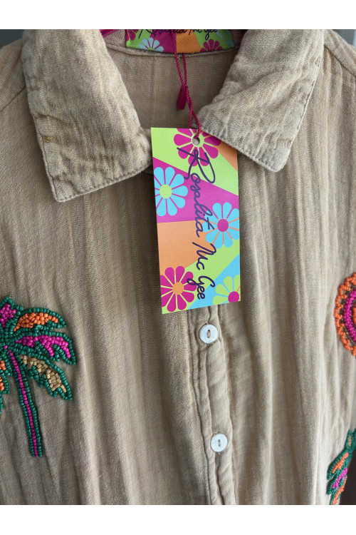 BLUSA BORDADOS BEIGE