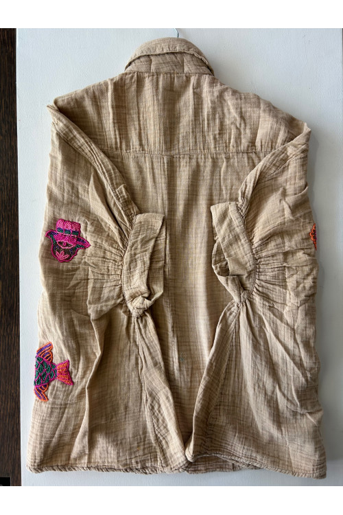 BLUSA BORDADOS BEIGE