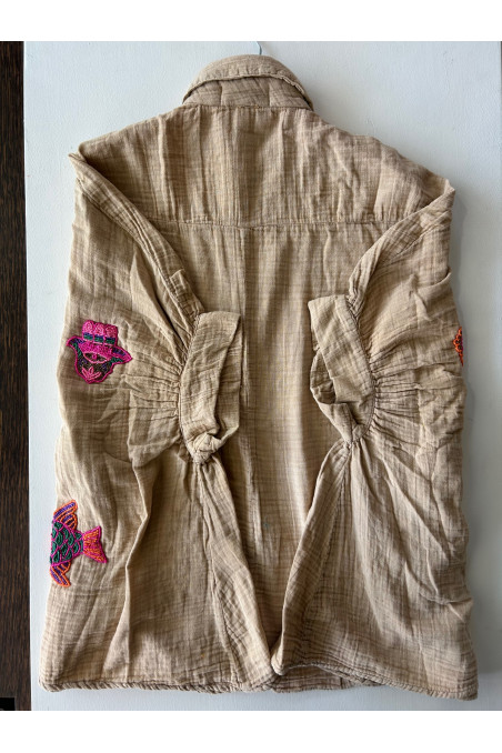 BLUSA BORDADOS BEIGE