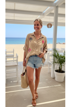 BLUSA BORDADOS BEIGE