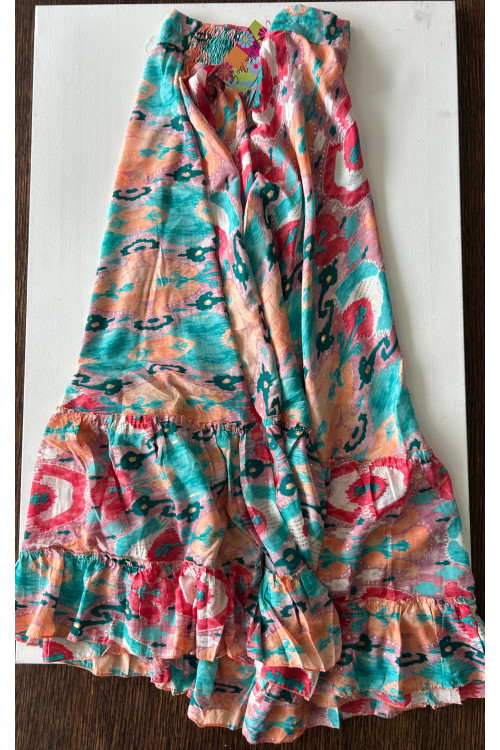 FALDA LARGA ESTAMPADA MULTICOLOR
