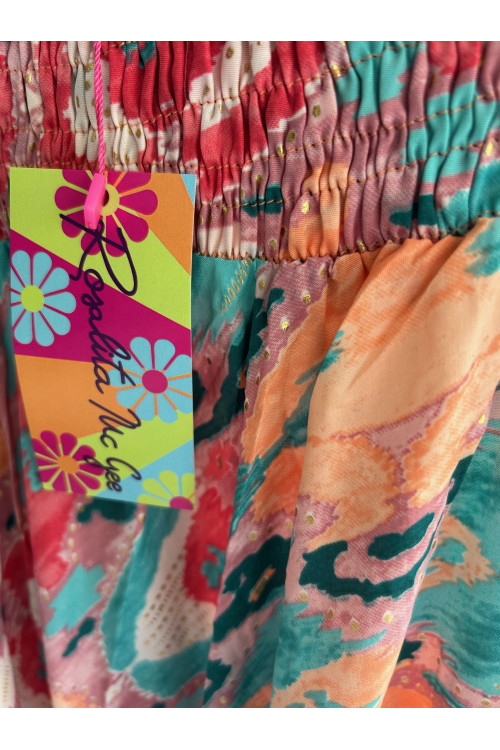 FALDA LARGA ESTAMPADA MULTICOLOR