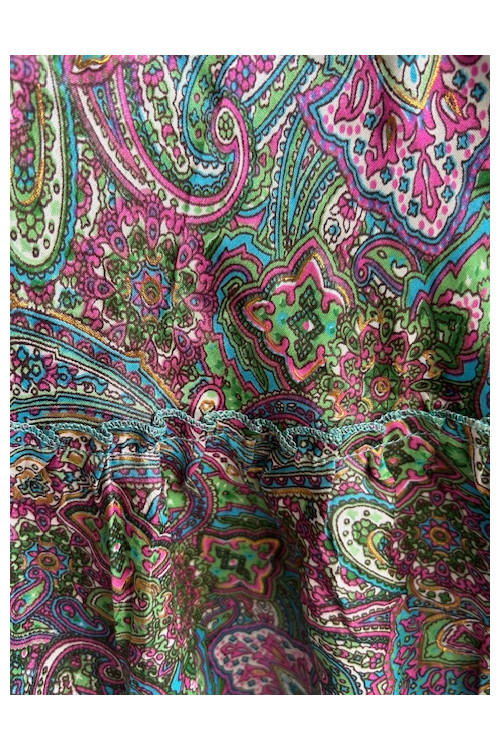 FALDA LARGA ESTAMPADA VERDE