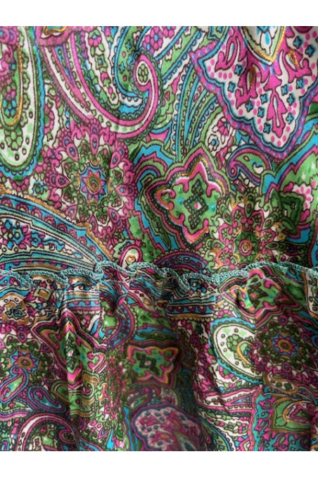 FALDA LARGA ESTAMPADA VERDE