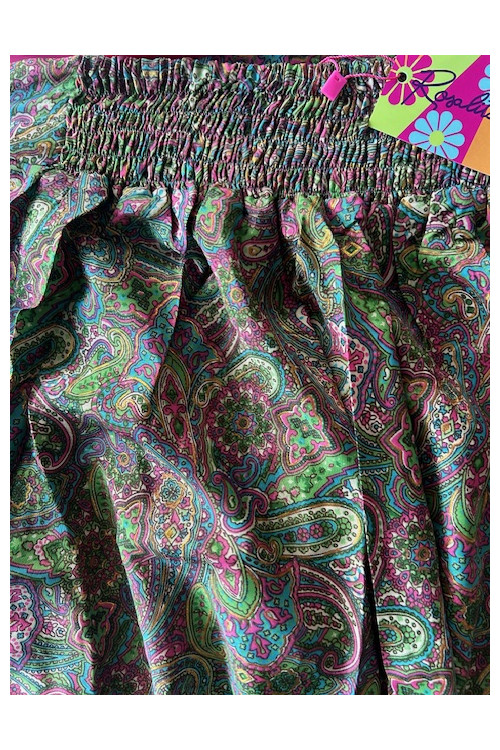 FALDA LARGA ESTAMPADA VERDE