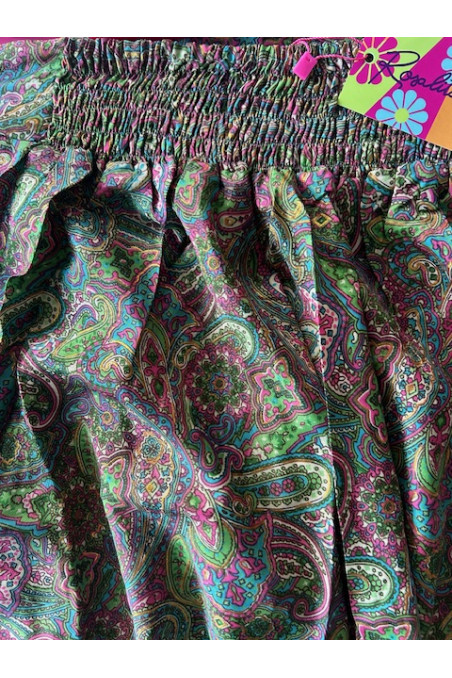 FALDA LARGA ESTAMPADA VERDE