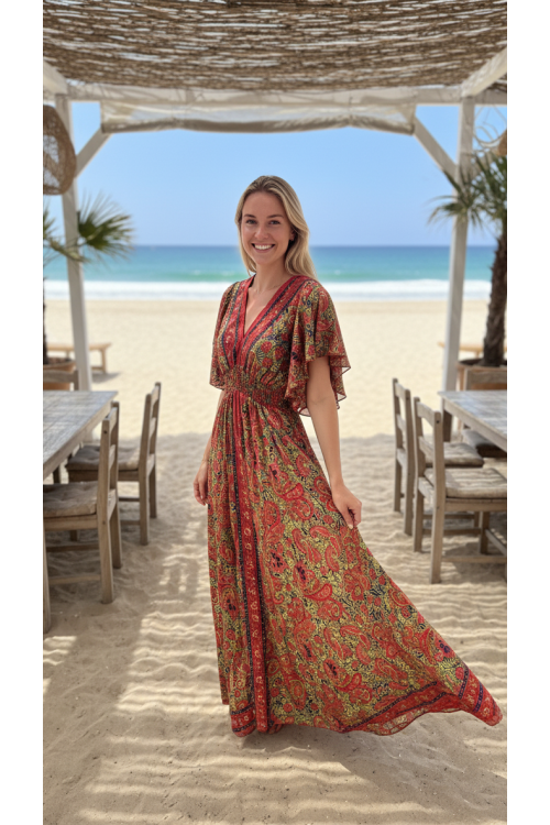 VESTIDO CACHEMIR MULTICOLOR