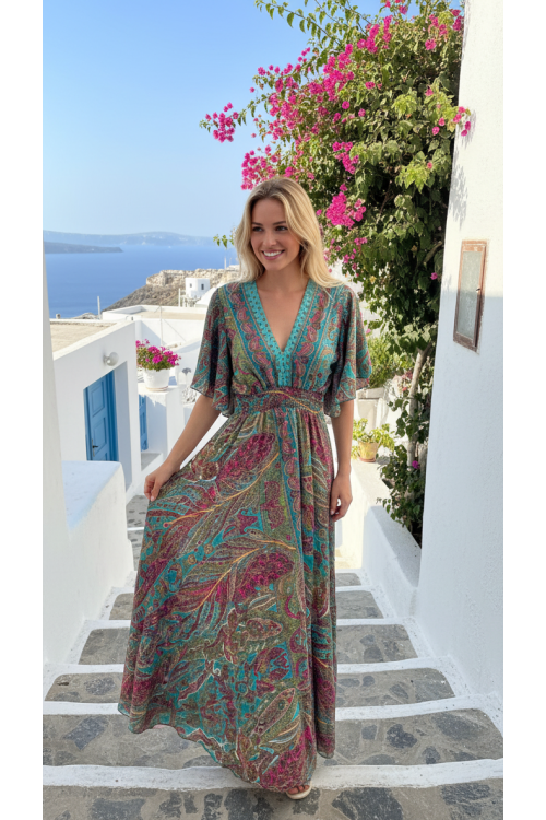 VESTIDO CACHEMIR AZUL