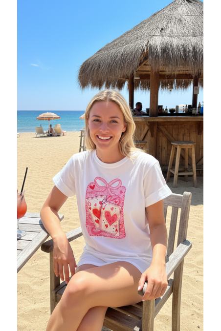 CAMISETA BLANCA CORAZONES