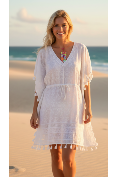 TÚNICA BLANCA BORDADA