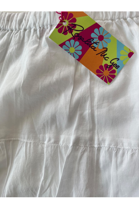 FALDA BLANCA BORDADOS