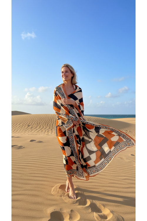 PAREO GEOMÉTRICO MARRÓN