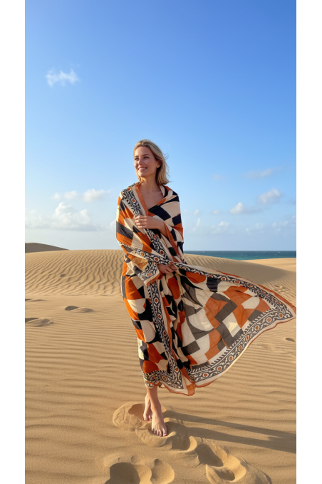 PAREO GEOMÉTRICO MARRÓN