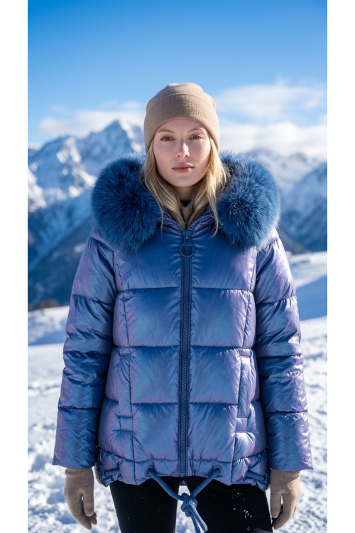 PARKA CAPUCHA AZUL