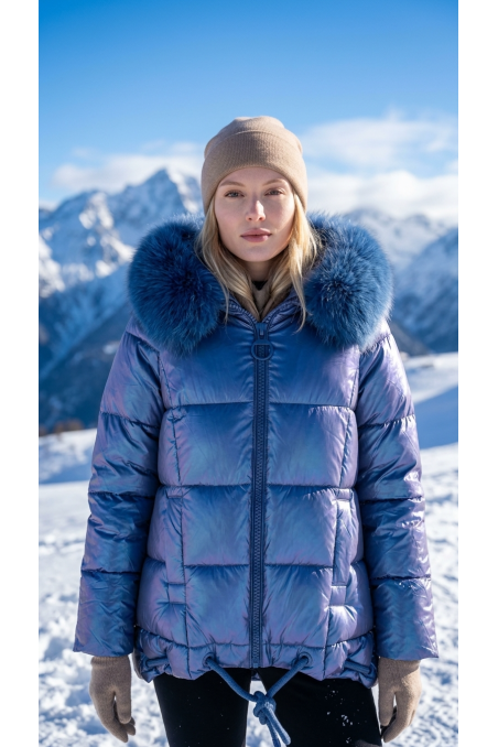 PARKA CAPUCHA AZUL
