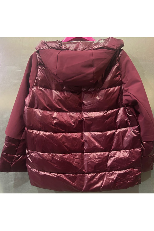 IMPERMEABLE ACOLCHADO BURDEOS