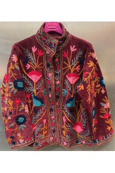 CHAQUETA BORDADOS BURDEOS 2
