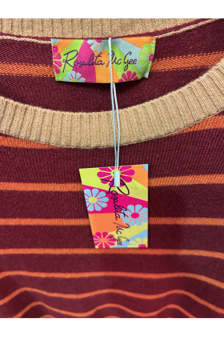 JERSEY RAYAS BURDEOS/NARANJA