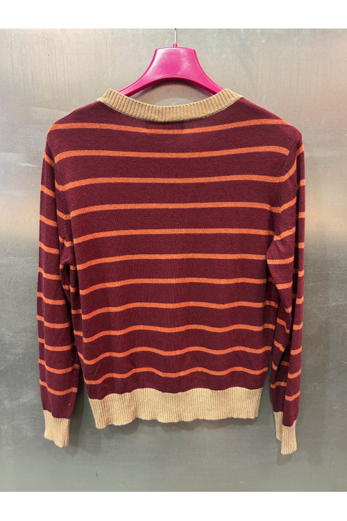 JERSEY RAYAS BURDEOS/NARANJA